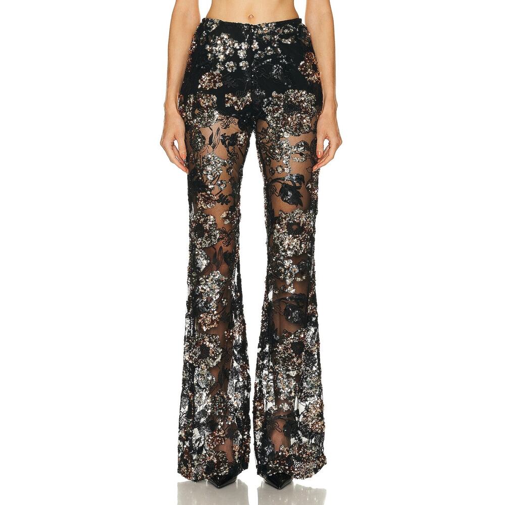 Aknvas Embellished Black Lennon Pants Size 0 NWT